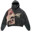 Silver Basic Felpa Uomo Donna Felpa con Cappuccio Manica Lunga Pullover Y2k Grunge Vintage Giacca Hoodie Felpe Sportiva Unisex L,Rosso-1