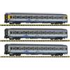 Fleischmann 6260019 Fleischmann HO Set 3 carrozze Cisalpino 1 e 2 classe ep. V scala N 1:160