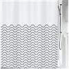Spirella Tenda da Doccia Poliestere Waves 180x200 cm Nera