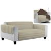 Italian Bed Linen Datex Copridivano Trapuntato in Microfibra anallergica Doubleface, 100%, Tortora/Marrone, 4 Posti