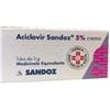 Sandoz Aciclovir Sandoz 5% Crema per infezioni cutanee 3 g