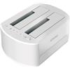 AISENS - ASDS-D02W - Docking station doppia Bahia Asds-D02W SATA 2.5/3.5A USB 3.0/3.1 Gen1, Clone, Bianco