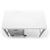 Alpes 130C-BANCO-1 LIBERI IN CUCINA, Elemento Contenimento, banco cucina, acciaio inox top in Corian®, larg. 130cm, prof. 65cm, alt. 90/95cm, carrello sottopiano, cassetto, 2 ripiani estr., larg. 55cm, prof. 55cm, alt.