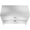 Alpes 130C-CONTENIMENTO-1 LIBERI IN CUCINA, Elemento Contenimento, mobile cucina, acciaio inox, larg. 130cm, prof. 65cm, alt. 90/95cm, 2 cassetti 120cm
