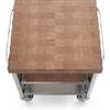Alpes 70C-CARRELLO-2 LIBERI IN CUCINA, Elemento Contenimento, carrello cucina, acciaio inox con top ceppo in legno, larg. 70cm, prof. 65cm, alt. 90cm, due ripiani estraibili 60cm