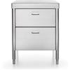 Alpes 70C-CONTENIMENTO-1 LIBERI IN CUCINA, Elemento Contenimento, mobile cucina, acciaio inox, larg. 70cm, prof. 65cm, alt. 90/95cm, 2 cassetti 60cm