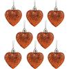 Christmas Concepts® Confezione da 8-60mm Baubles a Forma di Cuore con Decorazioni Natalizie - Glitter Decorated Baubles (Copper)