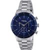 Breil Orologio UOMO DUDE quadrante MONO-COLORE BLU movimento CRONOGRAFO QUARZO e BRACCIALE ACCIAIO ARGENTO EW0445