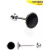 SANICO Srl Orecchini Niobio 135C Tondo Nero Inverness 1 Paio