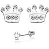 SANICO Srl Orecchini Coroncina K032C Inverness 1 Paio