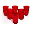OMADA Design Set di 6 Bicchieri bar, per Cocktail, da bibita o long drink 42,5 cl, altezza 12,5 cm in plastica, infrangibili, impilabili forma ottagonale e lavabili in lavastoviglie linea Unglassy