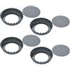 Tescoma 623111 Delicia Stampi Crostatine con Fondo Removibile, 10 cm, 4 Pezzi