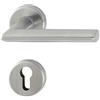 HOPPE maniglia Stoccolma con rosone PZ cilindro, in acciaio inox opaco, 3080755