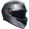 AGV - Casco K3 E2206 MPLK, Casco Moto da Uomo, Casco Integrale ECE con Assorbimento del Sudore, Spoiler, Prese d'Aria e Visiera Antigraffio Anti UV, con Predisposizione Interfono, Grigio