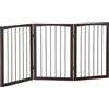 PawHut Cancellino Portatile da 3 Sezioni per Cani e Animali Domestici Divisorio di Sicurezza Pieghevole, 160x1.2x76 cm, Marrone|Aosom
