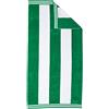 Superior Collection Luxurious Jacquard Asciugamani da Spiaggia, in Cotone Pettinato, Oversize, Cotone Spazzolato, Dark Green Cabana Stripe, 43 x 5 x 30 cm