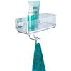 WENKO Vacuum-Loc® portaoggetti con gancio in acciaio inox Quadro, Acciaio inossidabile, 25.5 x 15 x 14 cm, Lucido