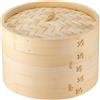 ILSA Cestello cuocivapore in bamboo a 2 ripiani con coperchio Ø 25cm (minimo 12 pezzi)