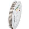 Halbach Seidenbänder Vichy - Nastro a quadretti per confezioni regalo, 10 mm, colore: marrone scuro