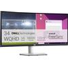 Dell S3423DWC USB-C 34 WQHD (3440x1440) 21:9 1800R Monitor Curvo, 100Hz, VA, 4ms, AMD FreeSync, 99% sRGB, Altoparlanti integrati, USB-C, 2x HDMI, 3 Anni di Garanzia