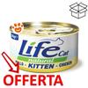 Life Cat Natural Kitten Pollo - Lattina Da 85 Gr - CONFEZIONE RISPARMIO
