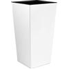 Prosperplast Urbi Vaso di fiori alta 7,2 litri, plastica, 17 x 17 x 32,5 cm in colore bianco