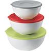 Guzzini Kitchen Active Design Everywhere Set 3 Contenitori con Coperchi, Multicolore, 24x24x11.2 cm, 3 unità