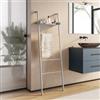 NOBILI Scala porta salviette da parete 160 h cm in metallo bianco con ripiano - Zeit