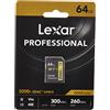 Lexar SDXC Card 64GB Professional 2000x UHS-II V90 U3