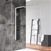 Parama Pannello doccia in alluminio nero e back bianco con doccino, 4 funzioni | Tago