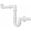Schläfer 4395023 | Sifone Universale 11/4 per lavelli - Uscita diam40mm, Set Sifone a S in Plastica, Scarico Lavandino Autopulente Salvaspazio 1 Vasca Lavello Collegamento Singolo