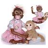 ZIYIUI 21 Pollici 52 cm Bambola Reborn Scimmia Femmina Silicone Morbido Vinile Qualità Realistica Giocattoli Della Neonata Ciuccio Magnete Regali di Natale Reborn Scimmia Reborn Dolls
