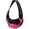 Trixie Borsa frontale sling cm 50x25x18h rosa/nero