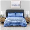 Sleepdown Set di biancheria da letto double-face, con copripiumino e federe, morbido, facile da pulire, reversibile, king size (230 x 220 cm)