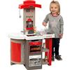Smoby- Tefal Cucina Giocattolo Pieghevole, per Bambini dai 3 Anni in su-65 x 35 x 89 cm (Larghezza x profondità x Altezza), Colore Rosso, Grigio, única, 312200