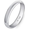 Amberta Fede Nuziale in Argento Sterling 925 per Donna e Uomo, Anello Matrimonio Placcato Oro Giallo o Rosa | Anelli Nuziali Coppia 2 3 4 mm: Fede Argento 3.5 mm Misura 15