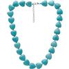 Treasure Bay Collana da donna a forma di cuore con turchese blu, Pietra preziosa turchese, Turchese