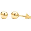 KEZEF Orecchini a da donna in oro giallo 14K - Orecchini a riempiti d'oro - Borchie a sfera da 5 mm
