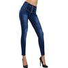 Toocool - Jeans Donna Pantaloni Skinny Slim Elasticizzati Bottoni Aderenti Sexy VI-2820 [XS,Jeans]