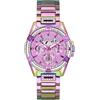 GUESS Orologio da donna con strass iridescenti, Iridescente.