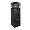 Neustein Portaombrelli moderni in metallo, 2 ganci, 2 vaschette estraibili, 15,5 x 15,5 x 49 cm, nero, quadrato, SC5001