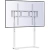 UNHO Supporto TV da Pavimento Bianco: Porta TV da Terra Stand TV per 32-100 Pollici Porta Televisore da Pavimento Verticale Universale Altezza Regolabile Max VESA 800x400mm Max Capacità 40kg