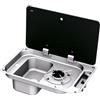 IDEAMARE FORNELLO CON LAVABO E COPERCHIO - PIANO COTTURA A GAS IN ACCIAIO INOX AD INCASSO