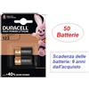 Duracell 50 batterie CR123 CR123A Litio 3 V 3V DURACELL Scontrino o fattura