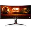 AOC G2 CU34G2X/BK LED display 86,4 cm (34") 3440 x 1440 Pixel Quad HD Nero, Ross