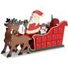 BAKAJI Calendario Avvento Slitta Babbo Natale Legno 24 Cassetti Decorazioni Natalizie