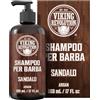 Viking Revolution Shampoo Barba con Oli di Argan e Jojoba - Ammorbidisce e Rinforza - Profumo di Sandalo - Shampoo Barba con Olio Barba (500 ml Shampoo)