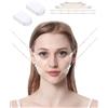 KGDUYC 80 pezzi Nastri per il viso- Nastro per lifting facciale, Lifting istantaneo invisibile a forma di V di viso, collo e occhi, Strumenti per il trucco per lifting del viso (Trasparente)