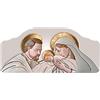 Lupia - Quadro Moderno Capezzale The Kiss Ceramic Sacra Famiglia, Stampa su Legno Ecologico, Artigianale e Made in Italy, su Tavola Lavorata, Multicolore, 42x92 cm