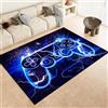 PEIHUODAN Tappeto Camera da Letto Gioco 3D Ragazzi, Accessori Decorativi per Sala Giochi, Stampa Carta Parati Personaggi Anime Soggiorno, Tappeto Morbido Antiscivolo Adolescenti (Navy,80x120cm)